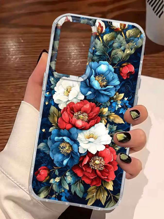 Luxuriöse Samsung Handyhülle mit Rosenblüten-Print in Multicolour für Galaxy S22 S25 S24 S23 S26 S21 Plus S20 FE Ultra 5G - Bild 3
