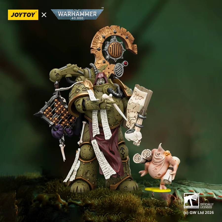 JOYTOY Warhammer40K Death Guard Tallyman mit Plasmapistole, Actionfigur - Bild 3