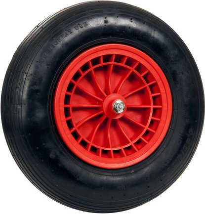 pro-bau-tec Ersatzrad 10124 pannenfrei, Durchmesser: 40 cm, schwarz/rot - Bild 1