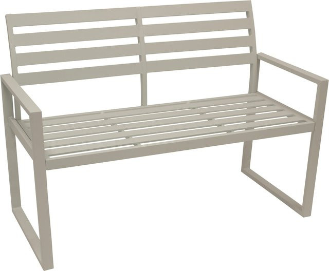 DEGAMO 2-Sitzer Gartenbank ATLANTA aus Aluminium in Weiss - Bild 1