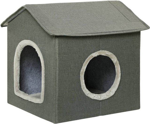 PawHut Katzenhaus Höhle in Grau mit PVC und MDF B/H/L: 43,5 x 40,5 x 39 cm - Bild 1