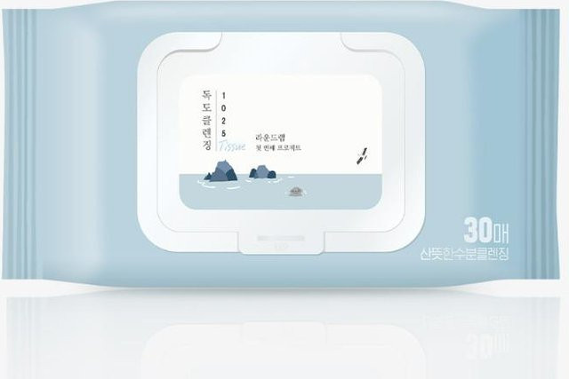 ROUND LAB 1025 Dokdo Reinigungstücher, Gesicht, Panthenol, 30 Stück - Bild 1