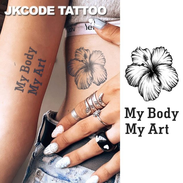 JKCODE TATTOO Kräutertattoo Hibiskusblüten, Damen - Bild 1
