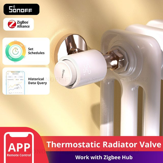 SONOFF TRVZB Smart Thermostatventil Zigbee Thermostatantrieb zur Heizungssteuerung in Weiß - Bild 1