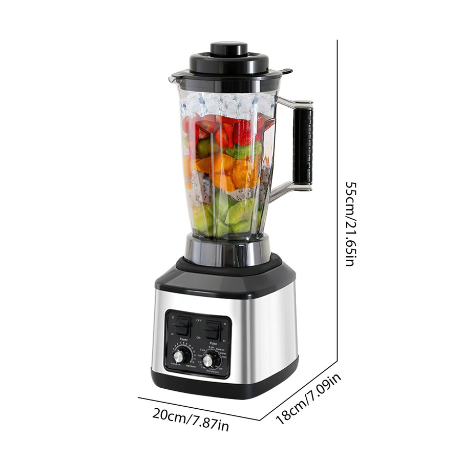 OWJHE 3in1 Kraftstoff Tischmixer und Entsafter mit 3,0 l Behälter in Silber - Bild 2