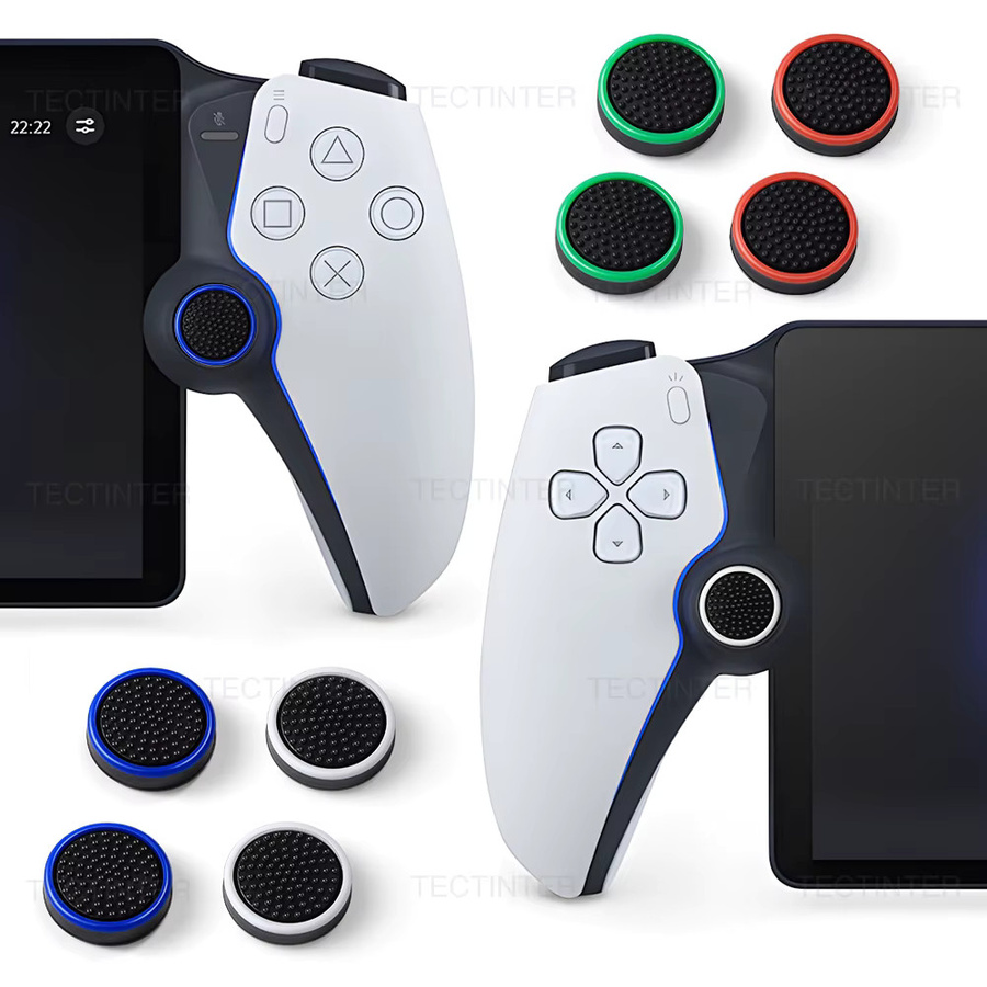 TECTINTER Silikon-Joystick-Abdeckung in Schwarz für Nintendo Switch, Lite, PS5 Portal, Steam und ROG Ally Handheld - Bild 4
