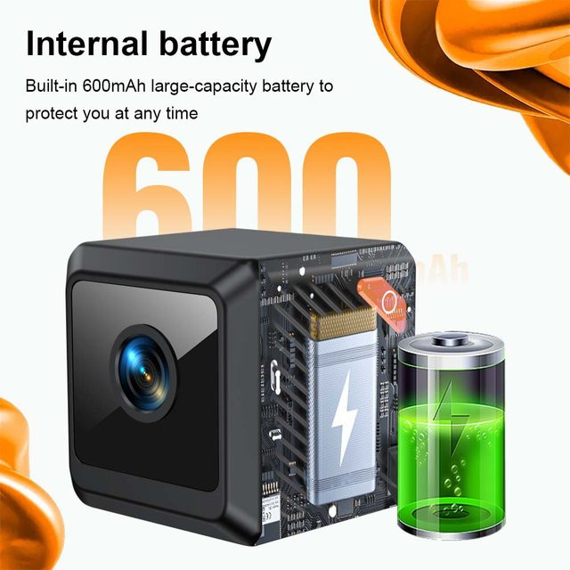 NUOYING W02 Smart Home Mini Kamera Wi-Fi 1080P CCTV Sicherheitsüberwachung mit Nachtsicht in Schwarz - Bild 1