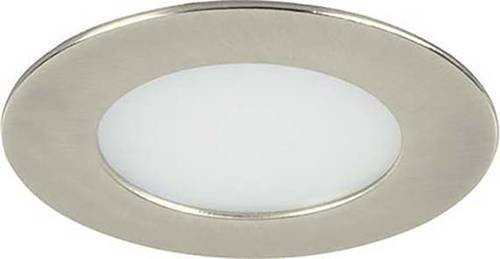 Brumberg LED-Möbeleinbauleuchte Nickel matt, Warmweiß 3000K, IP44, Rund - Bild 1