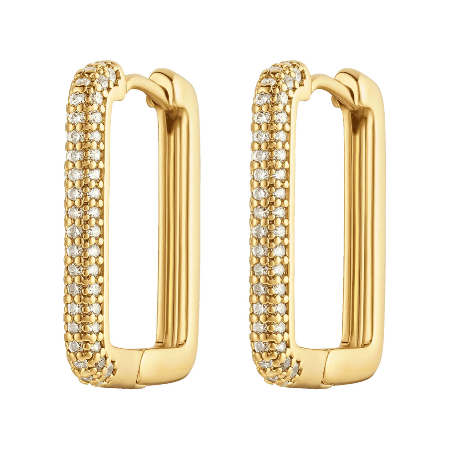 Odilla Ohrringe, Gold, Zirkonia, Unisex - Bild 1
