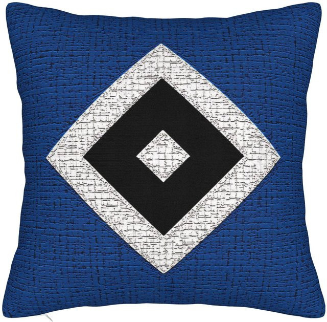 JMG Clothing HSV Hamburger Sportverein Quadratischer Kissenbezug aus Polyester, Blau, B/B: 45 x 45 cm - Bild 1