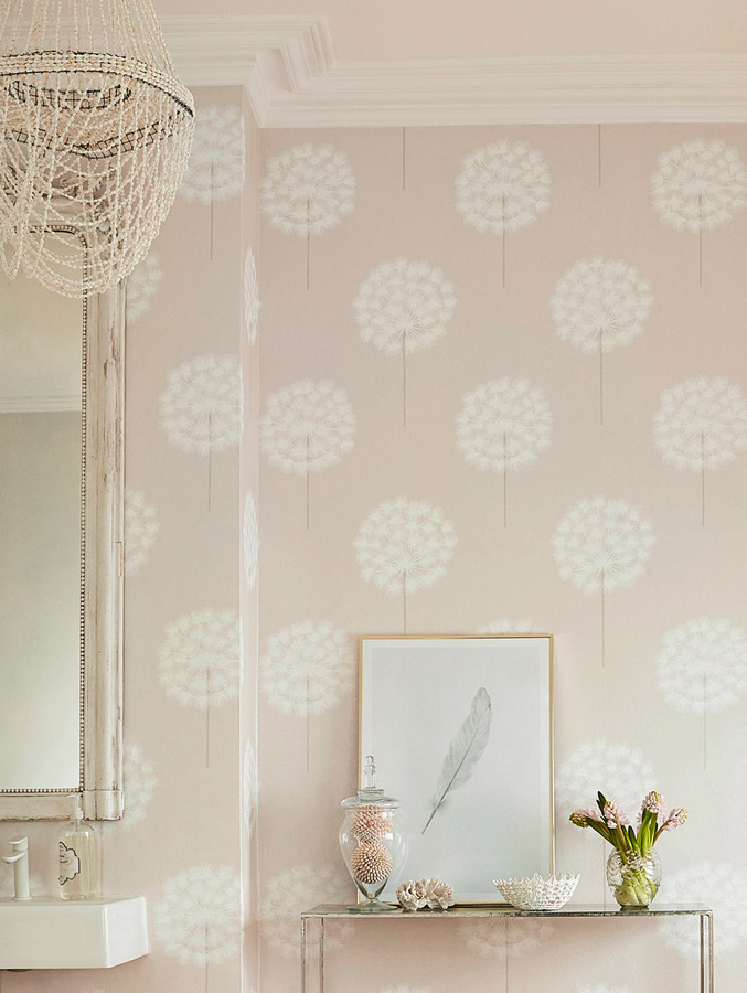 Harlequin Tapete Amity Floral Botanical in Rosegold und Pearl als Vlies-Tapete - Bild 1