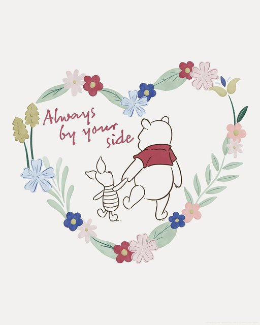 Komar Wandbild Disney Winnie the Pooh Always by Your Side, Bunt, Breite: 40 cm, Höhe: 50 cm - Bild 1