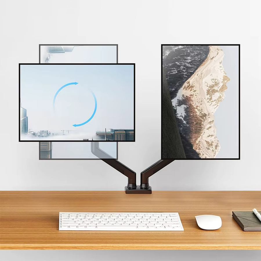 ALLOET Dual-Monitorständer Erweiterbare Monitorhalterung für 13 bis 32 Zoll, Tragkraft bis 9 kg - Bild 2