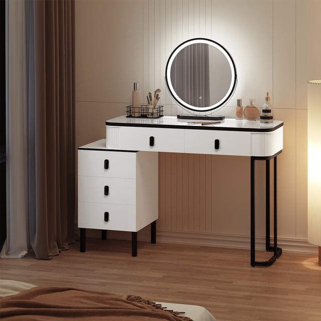 WOLTU Schminktisch mit Hollywood LED-Beleuchtung in Weiß für dein Schlafzimmer - Bild 1