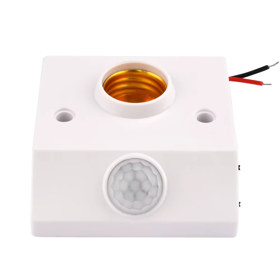 AXUS E27 Lampensockel mit Infrarot-Bewegungsmelder, weißer PIR-Sensor für LED-Glühbirnen bis 100W, AC85V-265V - Bild 4