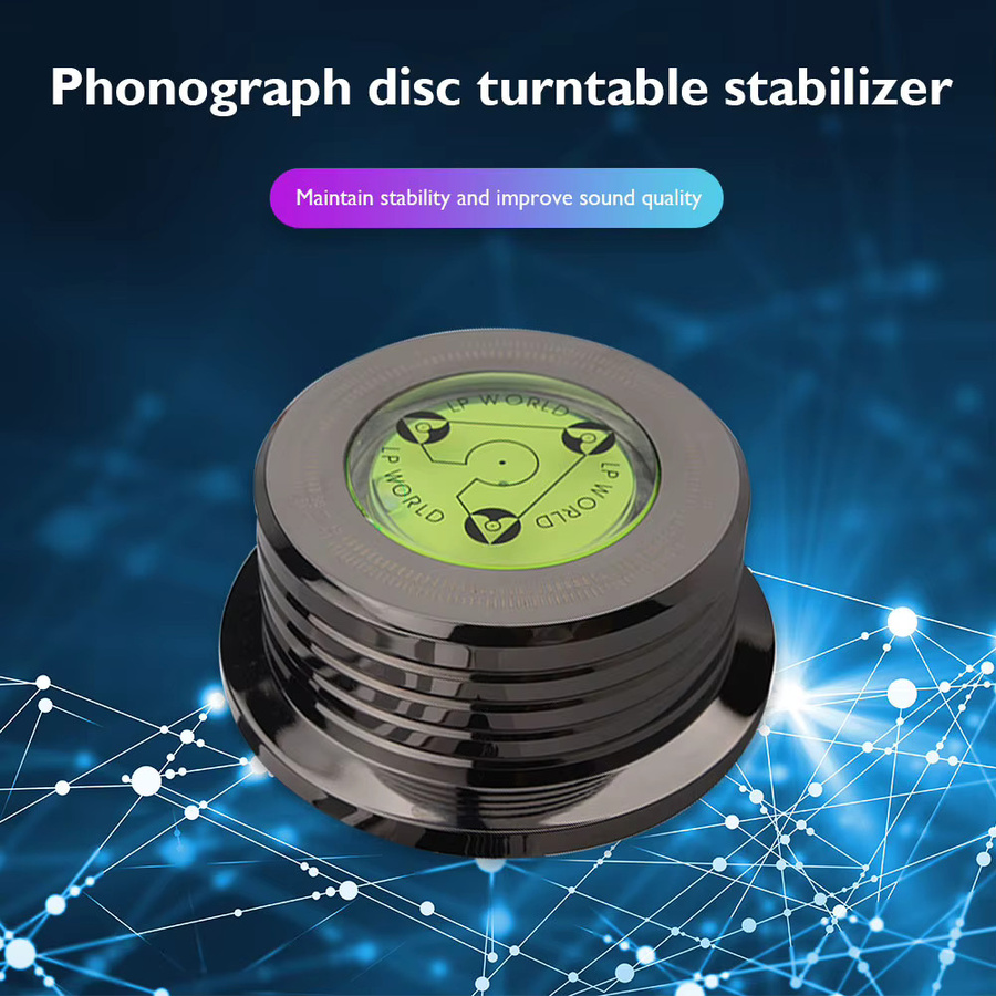 VODOOL LP-Disc-Stabilisator aus Metall in Schwarz als Vinyl-Plattenspieler-Gewichtsklemme für Schallplattenspieler und tragbares Audio-Zubehör - Bild 2