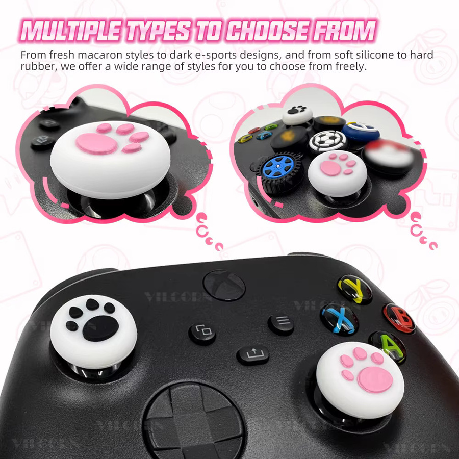 VILCORN Universelle Daumengriffkappen für große Analogsticks, rutschfeste Joystick-Abdeckungen in Multicolour, passend für PS5, Xbox und Nintendo Switch Pro Controller - Bild 3