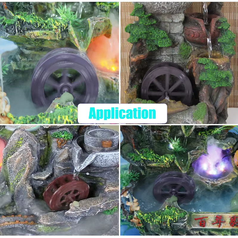 Wigrow DIY Garten Wasserrad aus Kunststoff für Fengshui und Steingärten mit Welle - Bild 3