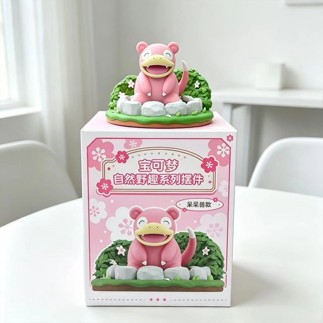 Bandai Pokemon Slowpoke Entspannende Naturlandschaft, Mini-Figur, Kunststoff - Bild 1