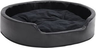 VidaXL Hundekörbchen Sofa in Schwarz mit Kissen und abnehmbarem Bezug, B/T/H: 79 x 70 x 19 cm - Bild 1
