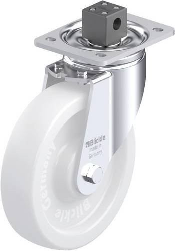 Blickle Stahlblech-Lenkrolle LH-SPO 200G-CS13 mit Rad-Durchmesser 200 mm und einer Tragfähigkeit von 900 kg in Weiß - Bild 1
