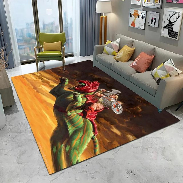 He Man Masters of the Universe Teppich von YunhengTechnology, rutschfeste Kinder Bodenmatte aus Polyester, B: 120 cm, T: 160 cm - Bild 1