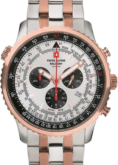 Swiss Alpine Military Chronograph, Quarz, Edelstahl, 45 mm, Herren - Bild 1