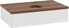V&B Waschtischunterschrank Antao mit Frontstruktur in Weiß, B/T/H: 80 x 50 x 19 cm - Bild 1