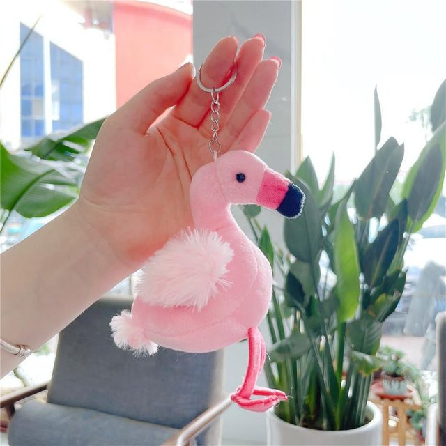 Linyi toy Flamingo Plüsch Schlüsselanhänger, 4-teiliges Set - Bild 1