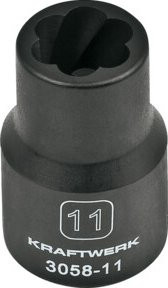 Kraftwerk Ausdreh-Stecknuss 1/2 Zoll 11 mm in Schwarz - Bild 1