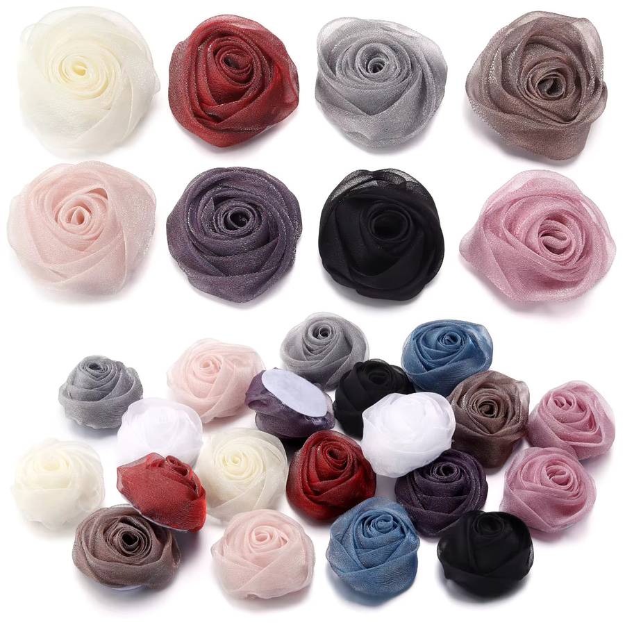 louleur Brosche, Organza, Bunt, 5 cm - Bild 3