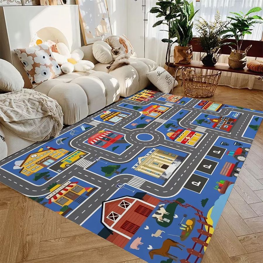 VIKAMA Kristall-Samt-Teppich mit Cartoon-Muster für dein Wohnzimmer und Schlafzimmer - Bild 1
