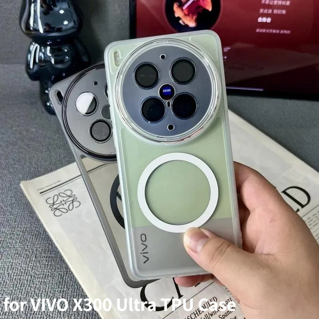 Transparente magnetische TPU-Handyhülle für Vivo X300 Ultra X300 Pro X200 Pro Mini in Lila - Bild 1