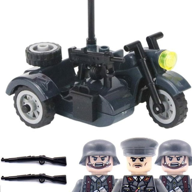Yiran toy MOC WK2 Deutschland Militär Armee Motorrad Bausteine ab 14 Jahren - Bild 1