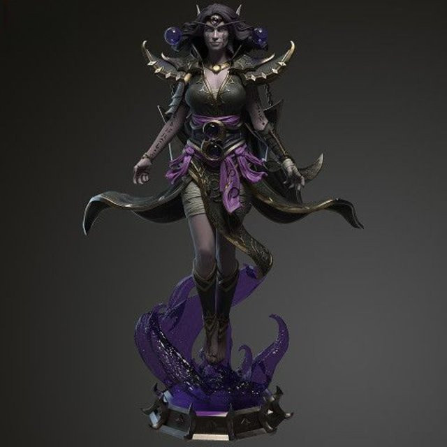Saratás Fantasy-Figur, 3D-gedruckte Statue, Maßstab 1:10, Harz - Bild 1