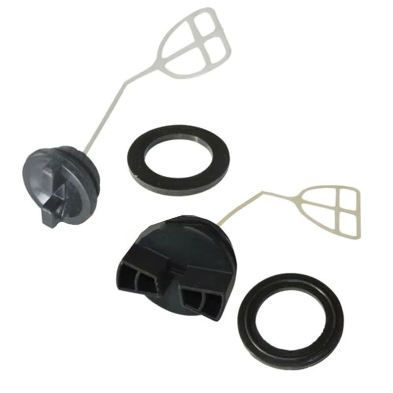 Vibratite Tankdeckel Set für chinesische 5200/52cc Kettensägen in Schwarz mit Öl Kappe, Unterlegscheibe und Dichtung - Bild 2