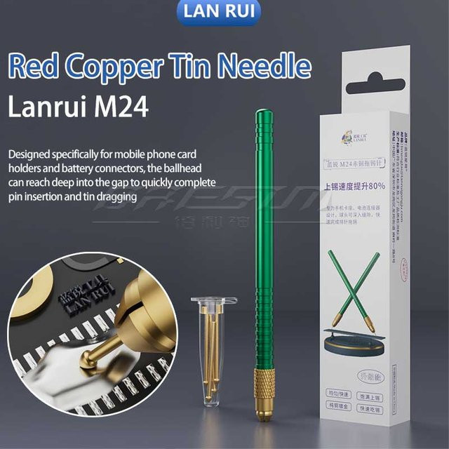 Lanrui M24 Lötstifte Set aus Kupfer und Zinn für Handy Reparatur und BGA Motherboard PCB Reparatur in Silber - Bild 1