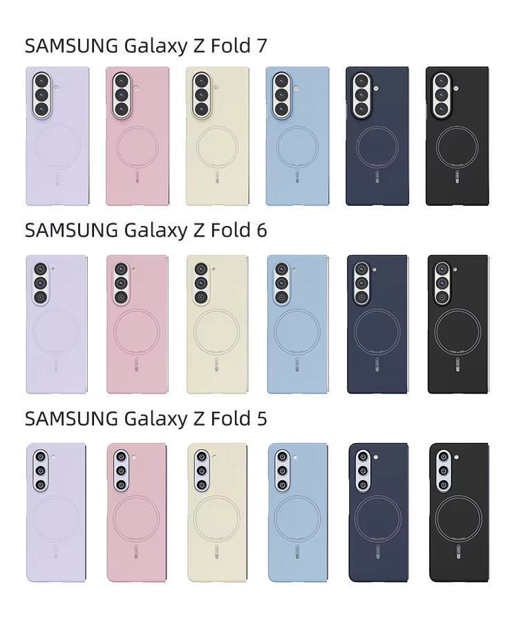 Kelapa Flüssigsilikon Handyhülle für Samsung Galaxy Z Fold 7 6 5 mit MagSafe Magnetischer Kabelloser Ladefunktion und Stoßfestem Schutz in Lila - Bild 4