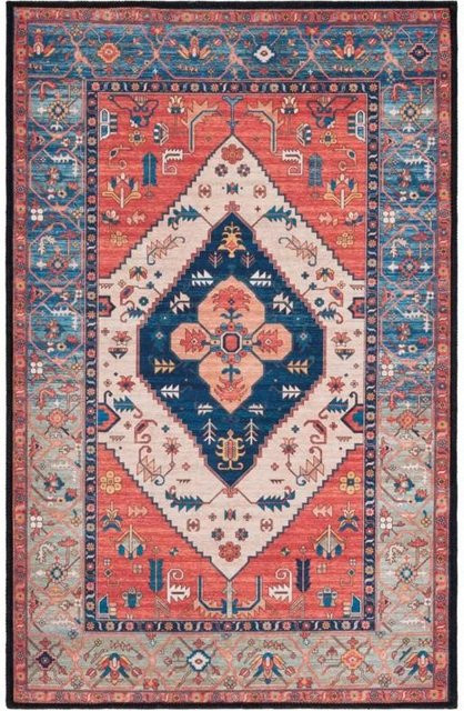 Waschbarer Vintage Akzentteppich von BC-Warm Home in Multicolour für Wohnzimmer, Küche, Badezimmer oder Schlafzimmer, B/T: 80 x 50 cm - Bild 1