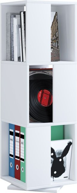 VCM Drehregal Stifta XL in Weiß, B/T/H: 34 x 34 x 109 cm - Bild 1
