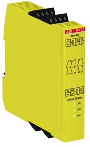 ABB Sicherheitsrelais Sentry BSR23 24VDC Gelb B/H/T: 22,5 x 120 x 120 mm - Bild 1