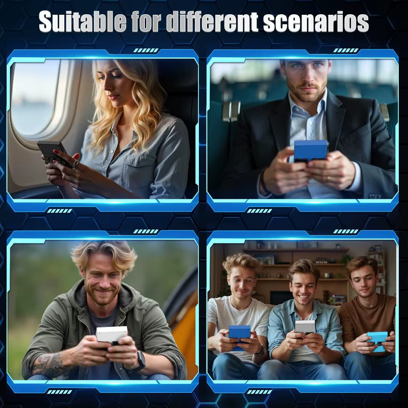 luxuglow V40 MAX Handheld-Spielekonsole in Blau mit 4-Zoll-IPS-Bildschirm, 4000 mAh Akku, Joystick, RGB-Lichteffekt und 256 GB Speicher für über 40000 Spiele - Bild 2