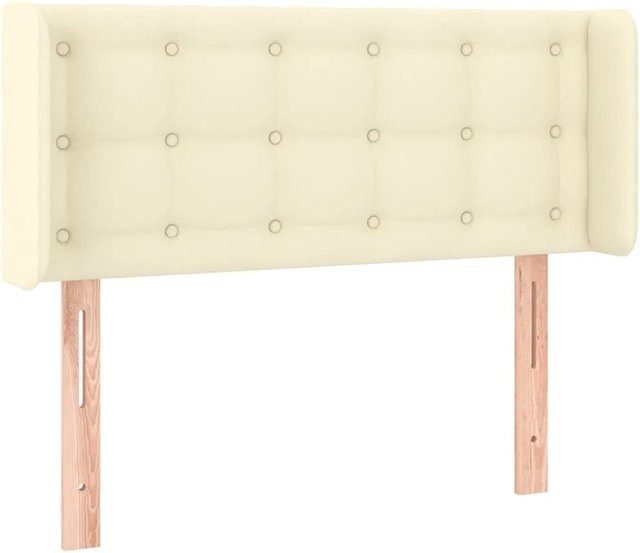 vidaXL LED Kopfteil in Creme mit USB-Ladeport und integrierter Beleuchtung aus Kunstleder, B/T/H: 103 x 16 x 78/88 cm - Bild 1