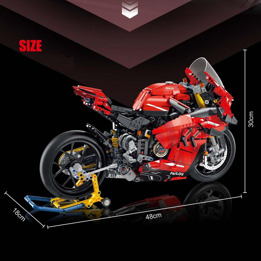 Linyi toy Konstruktionsspielzeug Motorrad und Auto 2129-teiliges Set - Bild 2