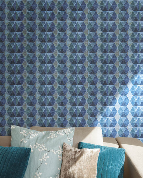 Jannelli & Volpi Tapete Kobe 6030 Blau Geometrisches Abstract Design Non-Woven - Bild 1