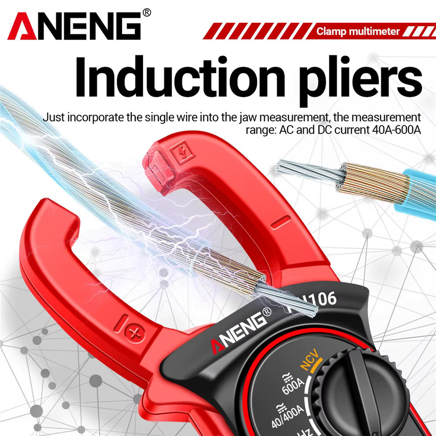 ANENG PN106 Multimeter-Zangenmessgerät für AC/DC Spannung, Strom, Widerstand, Kapazität und NCV Induktion mit True RMS - Bild 2
