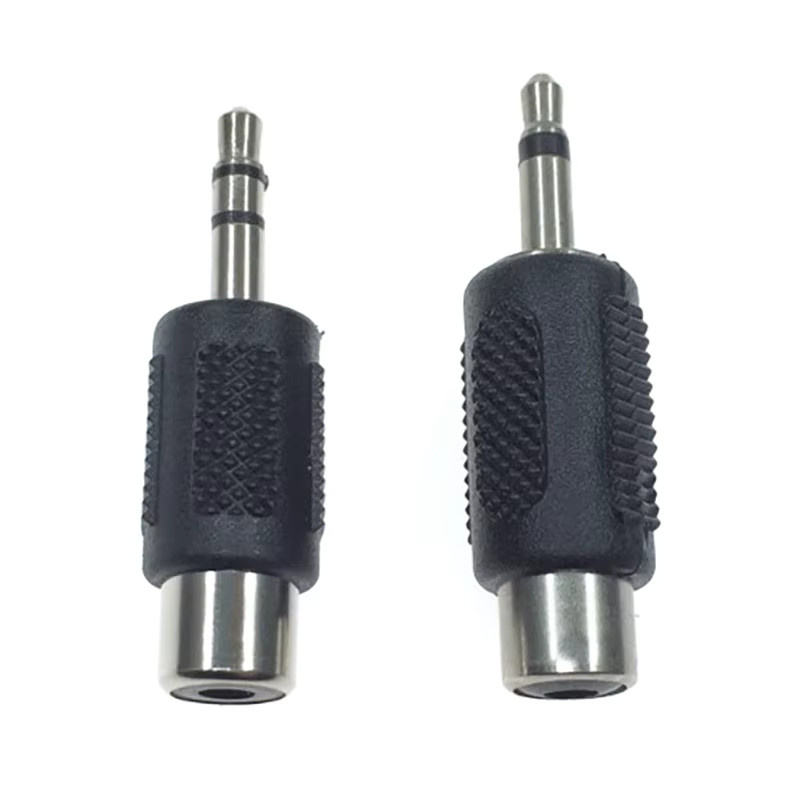 3,5 mm Klinke auf RCA Cinch Adapter Mono Dual Kanal Schwarz - Bild 2