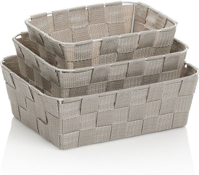 Korb-Set ALVARO von Kela aus Kunststoff in Silber, Grau und Beige - Bild 1