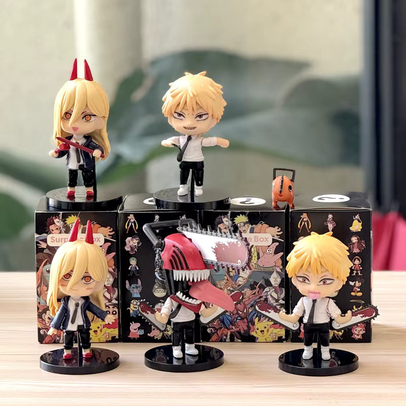 Bandai Chainsaw Man Denji Pochita Makima Q-Version Actionfiguren, 6-teiliges Set - Bild 3