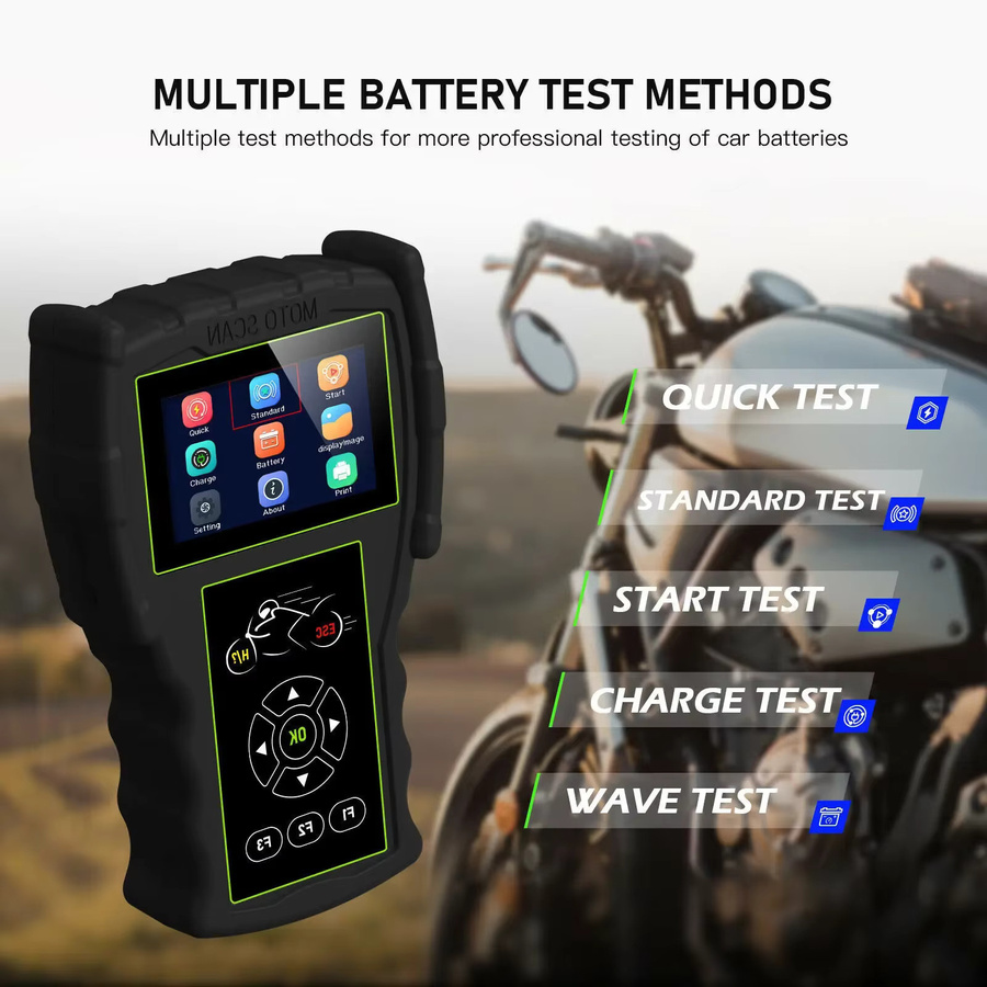 JDiag M100 Motorrad OBD2 Scanner Diagnose Werkzeug für KTM, Ducati, Honda, Yamaha und Kawasaki in Rot/Schwarz - Bild 3